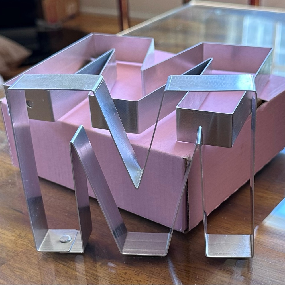 Metal M Cookie Cutters